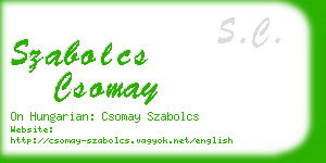 szabolcs csomay business card